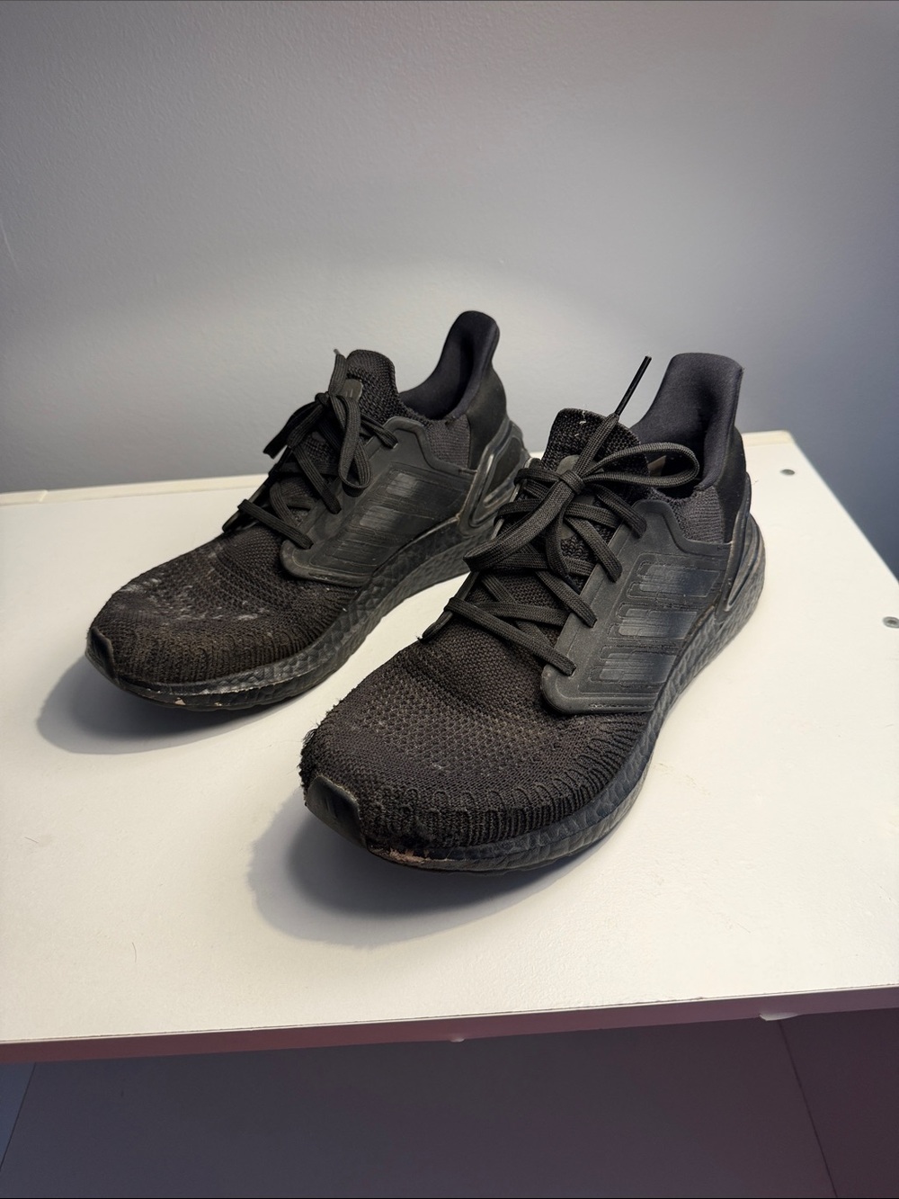 adidas All-Black Athletic Running Shoes